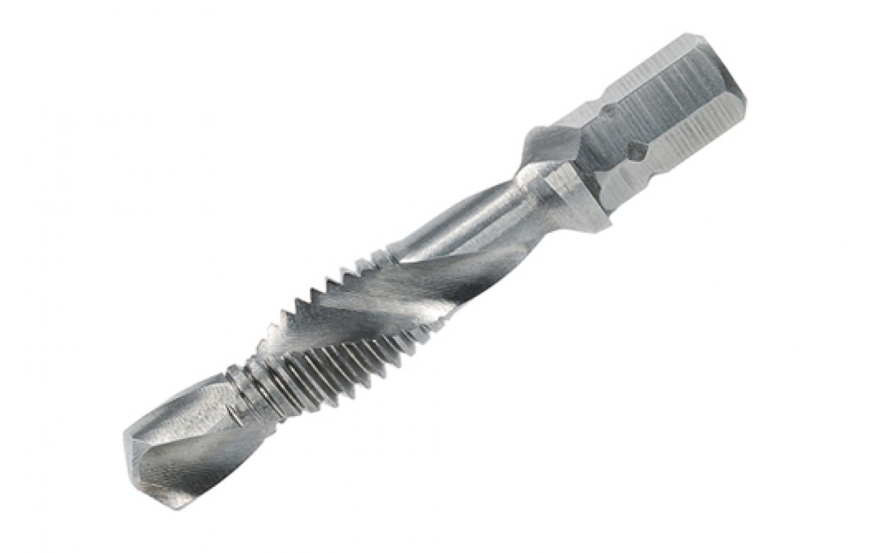 Kombi-gängtapp+borr HSS, M5, sexkantsfäste 1/4", VÖLKEL