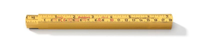 Tumstock G61, GUL, mm/tum, glasfiber, 1 meter