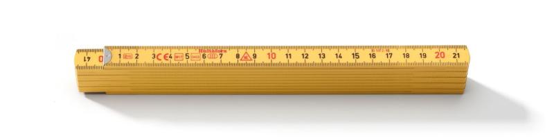 Meterstock GE59, GUL, mm, glasfiber, 2 meter