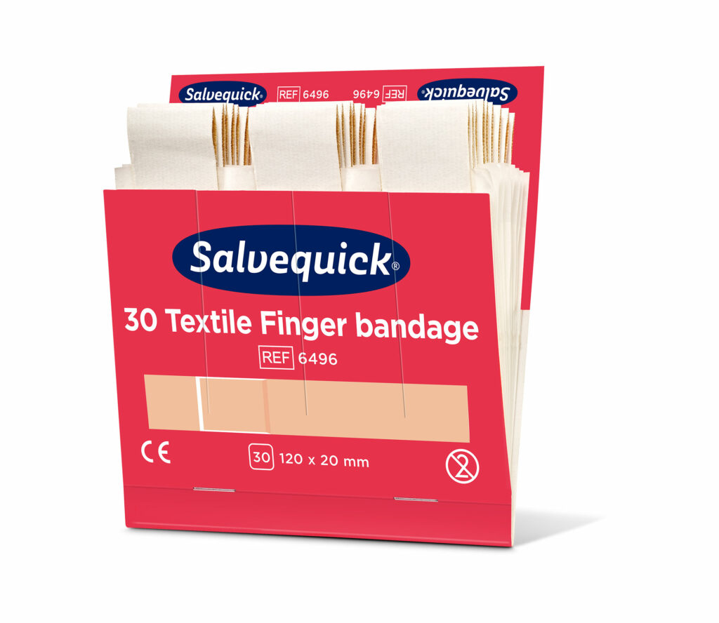 Fingerplåster Salvequick 6496 extra långa i textil