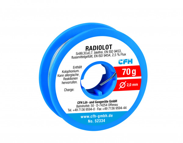 Radio Solder RL 334 Lead-Free 70g CFH