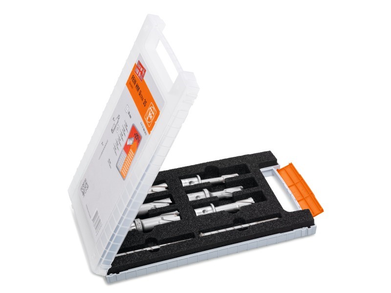 Kärnborrsats HM, 12,14,16,18,20,22 mm, längd 50 mm, Weldon-fäste, Fein