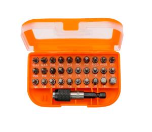 1/4" bitssats för spår-, Phillips-, Pozidriv-, Torx-, insexskruv, 31 delar, Bahco