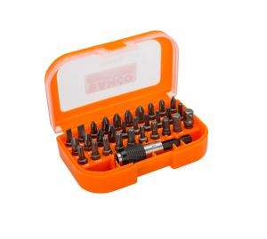 1/4" bitssats för spår-, Phillips-, Pozidriv-, Torx-, insexskruv, 31 delar, Bahco