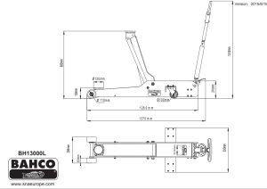 Höglyftande garagedomkraft för 3 T, Bahco
