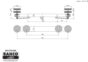 Tvärbalksadapter till domkraft 1 ton, Bahco