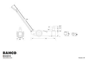 Lufthydraulisk domkraft för 30/15 ton, Bahco