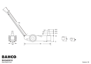 Lufthydraulisk domkraft med extra låg ingångshöjd 40/20/10 T, Bahco