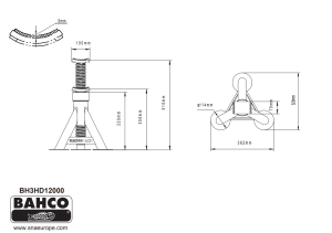 Extra kraftig pallbock, 12 T, Bahco