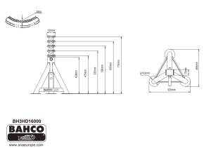 Extra kraftig pallbock, 16 T, Bahco