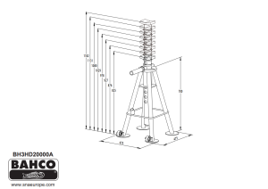 Extra kraftig pallbock för 20 T, Bahco