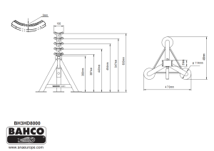 Extra kraftig pallbock, 8 T, Bahco