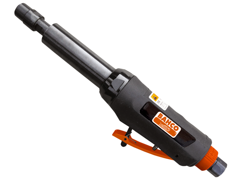 Tryckluftsdriven filmaskin, 6 mm chuck, långt mothåll och gummigrepp