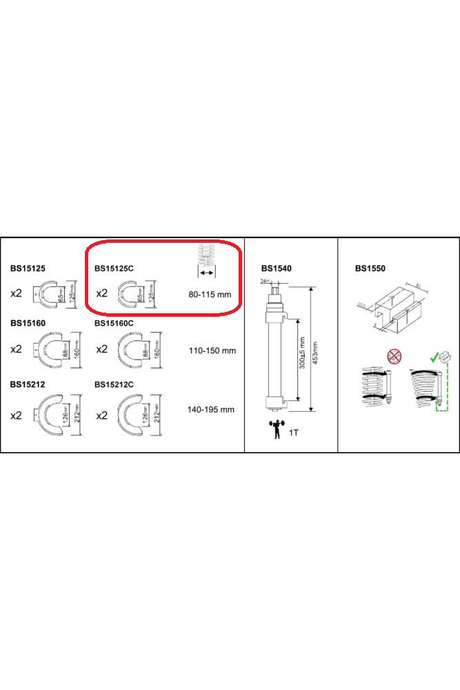 Plastskydd för 80-115mm käftar, Bahco BS15125C