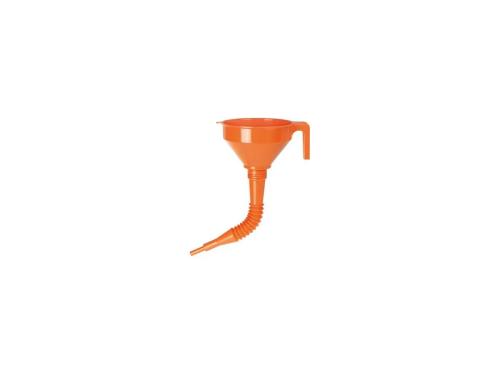 Tratt med flexibel pip Ø 160mm, av polyetylen, med överloppsrand + sil