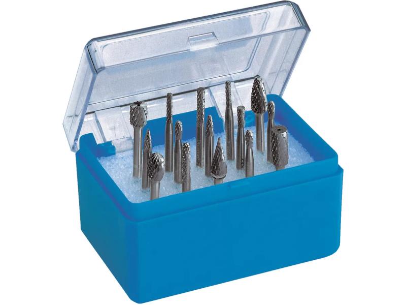 Roterande fil sats 15 filar - Skaft Ø 3 mm, tandning C