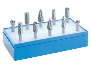 Roterande fil sats 10 filar - Skaft Ø 6 mm, tandning C