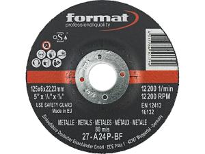 Grovslipskiva för stål/gjutgärn, 115x6mm, försänkt, Format