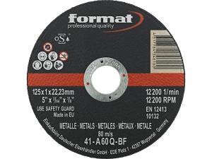 Kapskiva för stål, 115x1mm, rak, Format