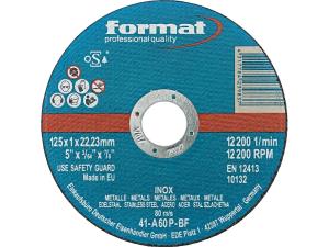 Kapskiva rak för rostfritt, 115x1,0mm, INOX, Format