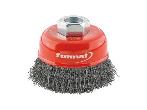 Axialborste Vågig, 60x0,3mm, M14, ståltråd, Format