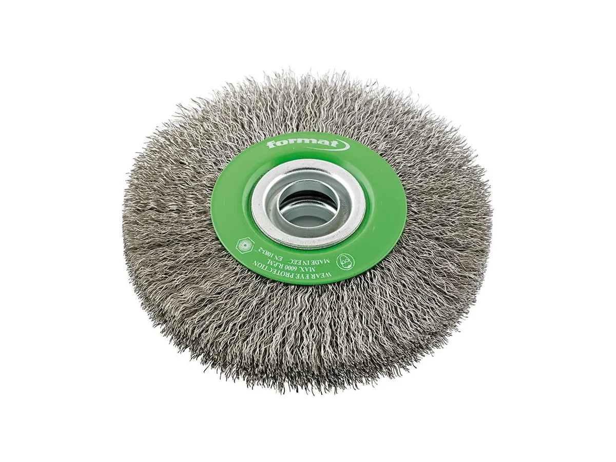 Cirkulärborste, Vågig, 178mm, rostfri, Format