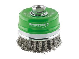 Axialborste med stödring, Virad, 80x0,5mm, M14, rostfri, Format