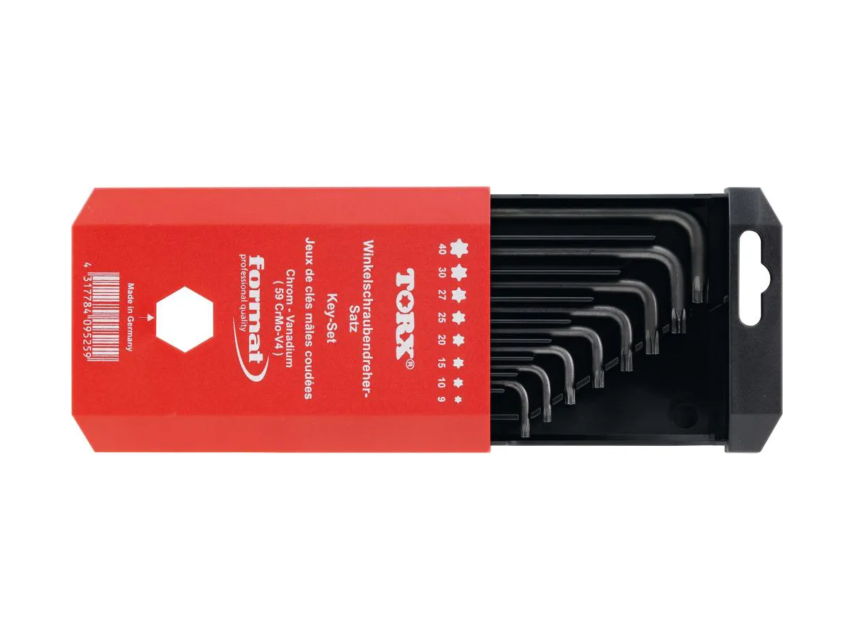 Sexkantnyckel-Sats, Tx9-Tx40, 8Delar, Torx, Format