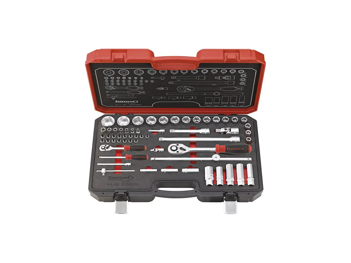 Hylsnyckel-Sats 58 Delar, 1/2 + 1/4