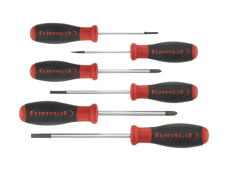 Skruvmejselsats spår/PH, 6-delar, Format