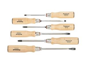 Skruvmejselsats Med Trähandtag Spår 3,5-10Mm + Pz 1+2, Format