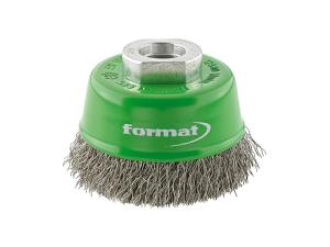 Axialborste Vågig, 60x0,3mm, M14, rostfri, Format