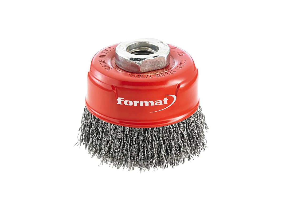 Axialborste Vågig, 60x0,3mm, M14, ståltråd LONGLIFE, Format