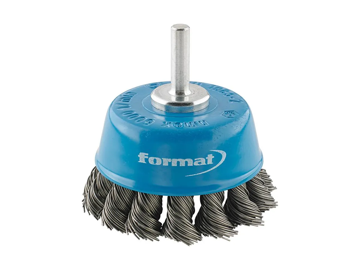 Axialborste med skaft, Virad, 65x0,5mm, ståltråd, Format