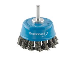 Axialborste med skaft, Virad, 65x0,5mm, ståltråd, Format