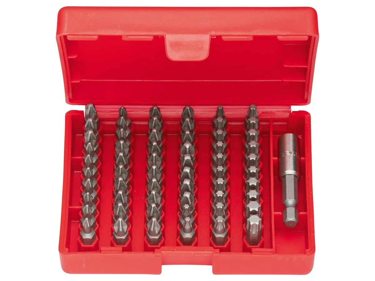 Bits, Sats, Plastkassett Med 1/4-Universalhållare 61Delar, Format