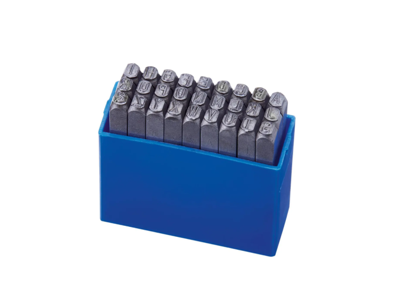 Sifferstämpel, Stora Bokstäver A-Z, Skrifthöjd 4,0mm