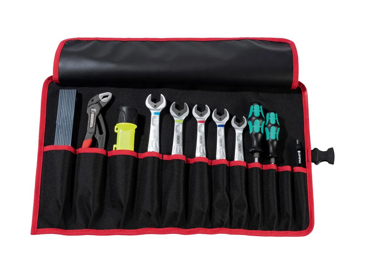 Rullväska, nylon, 12 fack, 540x330mm, Parat