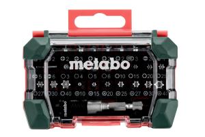 Bitssats 32 delar, PH, PZ, Spår, Torx, Torx med centrumhål, Insex, Metabo
