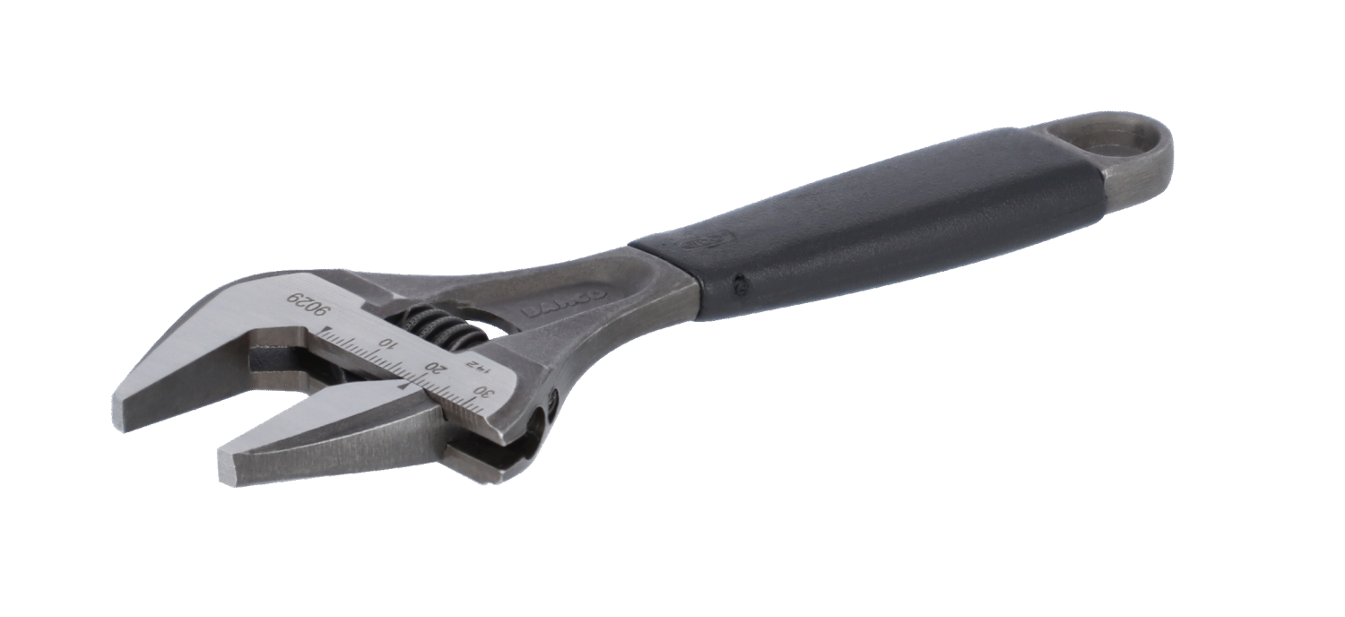 Skiftnyckel ERGO™ 9031, med gummihandtag och fosfaterad yta, Bahco