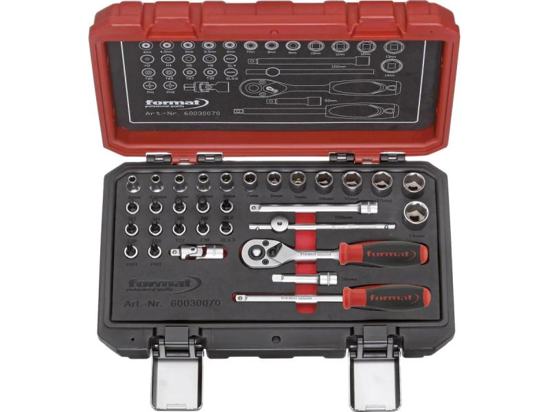 Hylsnyckelsats 1/4", 31-delar, FORMAT