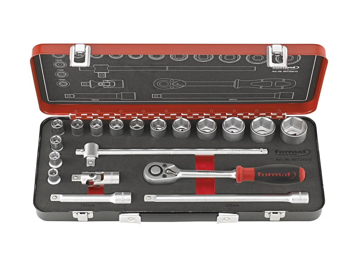 Hylsnyckel-Sats 1/2" Format 19 Delar.