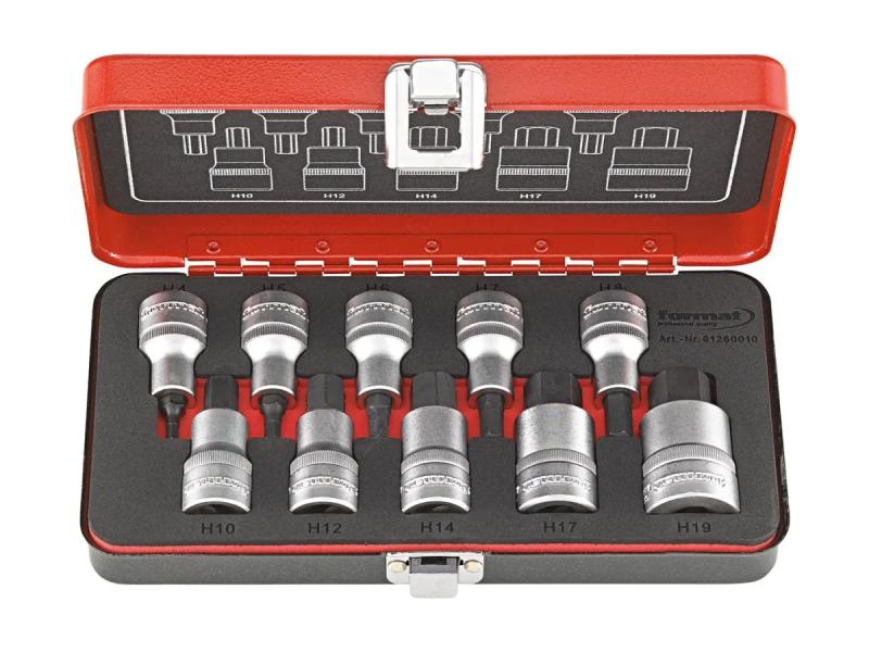 Insatshylsor, F1/2 10-Delar Sats I Kassett, 4-19Mm Format