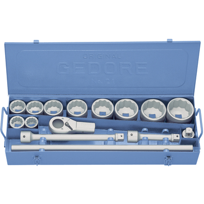 Hylsnyckel-Sats 1, 15Delar Gedore