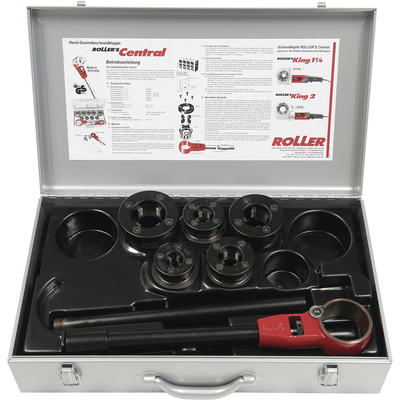 Gängskärkloppa R1/2-1 1/4 Komplett I Låda, Roller