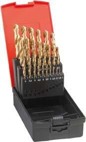 Borrsats HSS, DIN338, TiN, typ N, 1-5,9mm, FORMAT