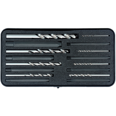 Sats med skruvutdragare, sexkant 17 delar med spiralborr inkl. box, Wiha