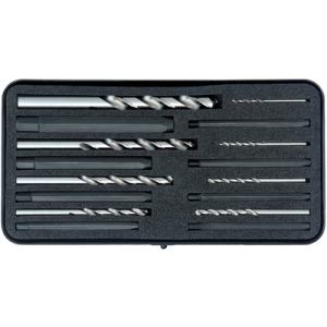 Sats med skruvutdragare, sexkant 17 delar med spiralborr inkl. box, Wiha