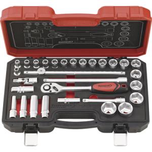 Hylsnyckel-Sats 30 Delar, 1/2 Format