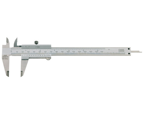 Skjutmått 0-150Mm Med Låsskruv, Nonius, Format